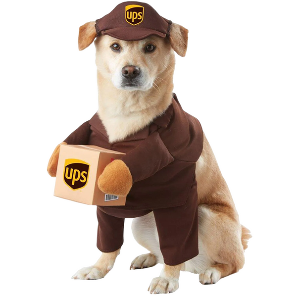 Disfraz de mensajero de UPS Pal para mascotas: divertido disfraz para perros.