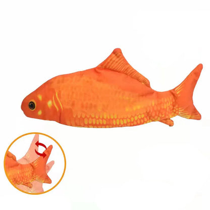 Interactive electric flopping fish cat toy with rechargeable battery
