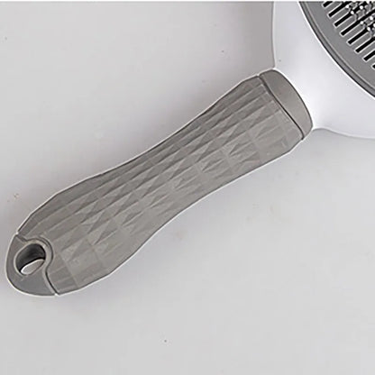 Pet grooming brush for removing hair and tangles on dogs and cats