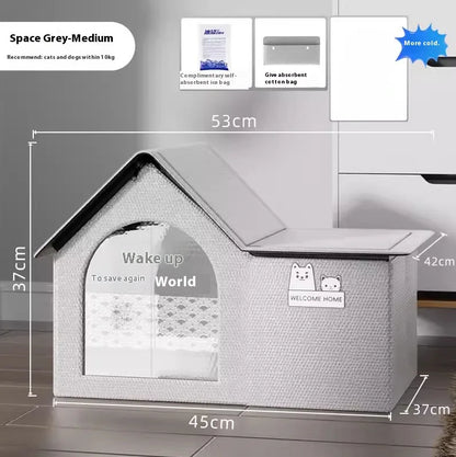 Cat Air Conditioning House breathable insulated all-season igloo for cats and small dogs