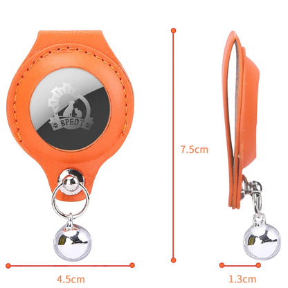 Protective leather Airtag holder for pet collar anti-lost tracking