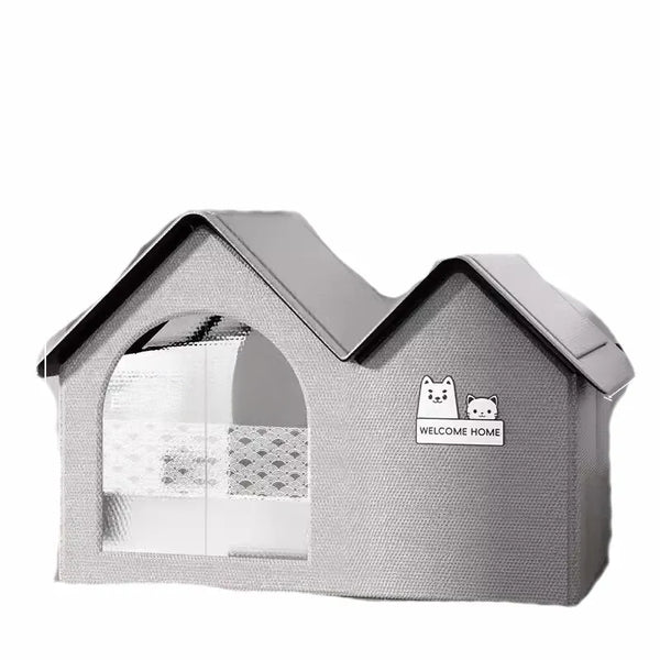 Casa con aire acondicionado para gatos: iglú para mascotas aislante, transpirable y ideal para temporadas cálidas.