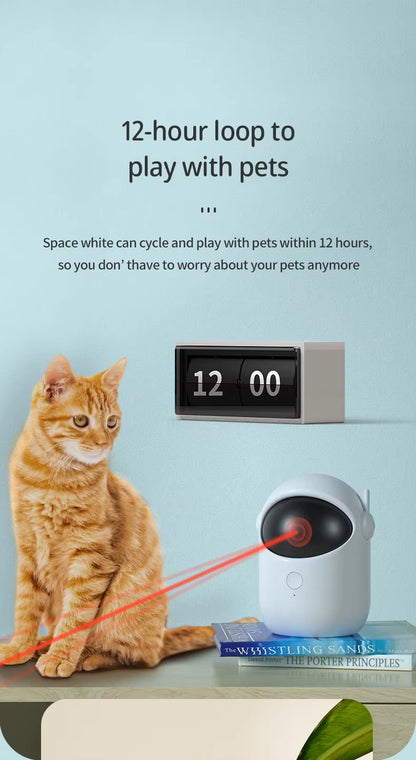 Rechargeable automatic laser toy for interactive cat play