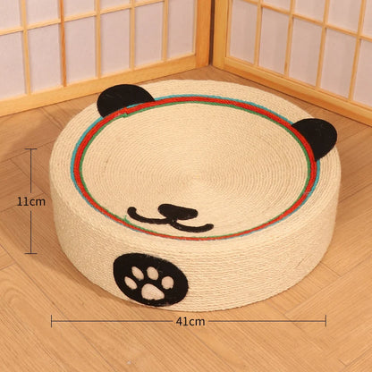 2-in-1 cat scratcher and bed with recyclable bowl-shaped sisal surface