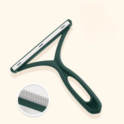 Professional dual-sided pet hair removal brush for furniture and floors