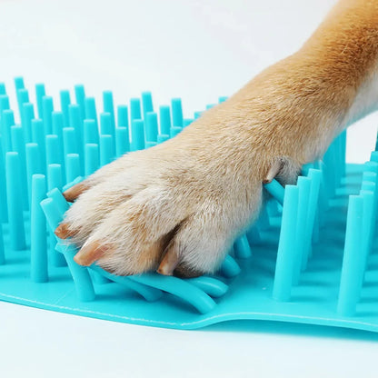 Silicone pet foot wash cup with soft bristles for cleaning dog and cat paws
