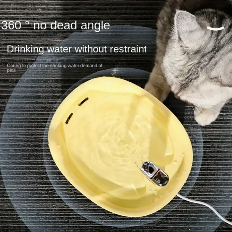 The Pet Paradise | Silent Pet Drinking Fountain - Double Filtered Automatic Water Dispenser for Cats with Intelligent Water Feeding System