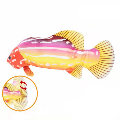 Interactive electric flopping fish cat toy with rechargeable battery
