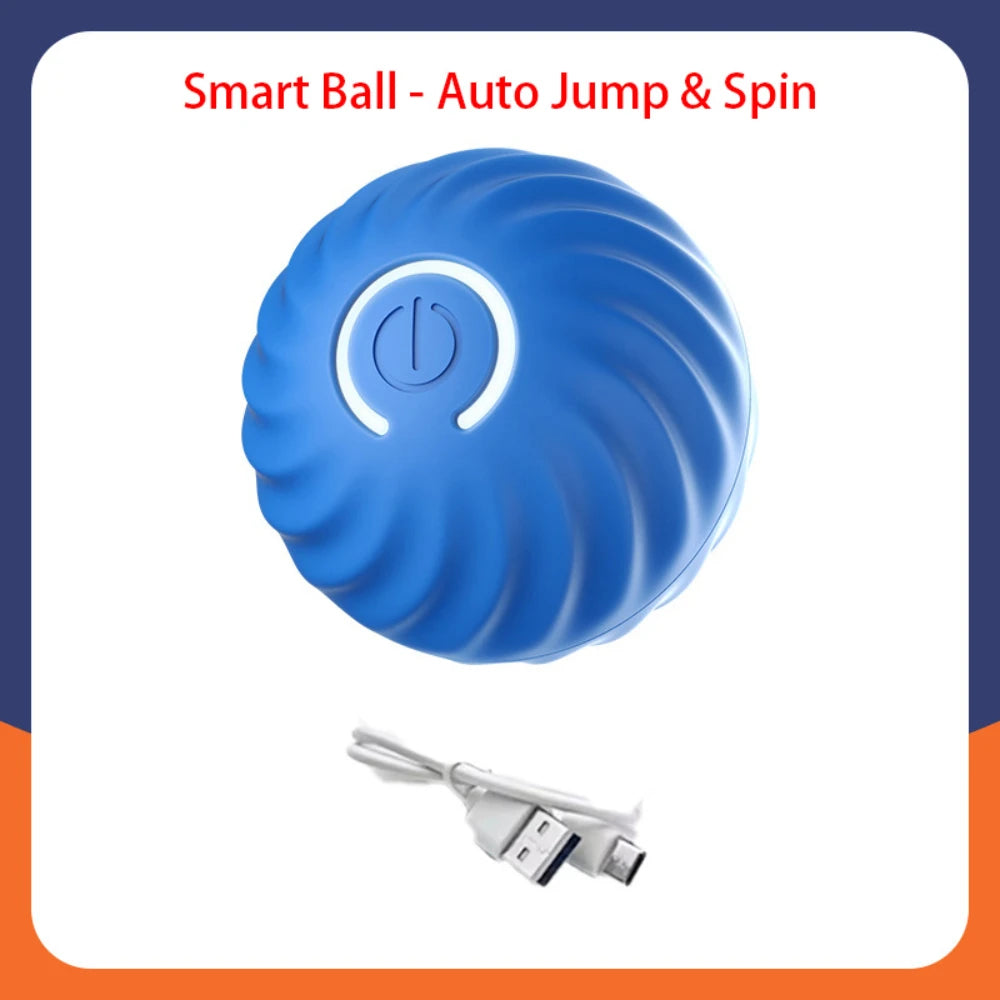 Interactive smart pet toy ball for dogs and cats with gravity sensor and automatic movement