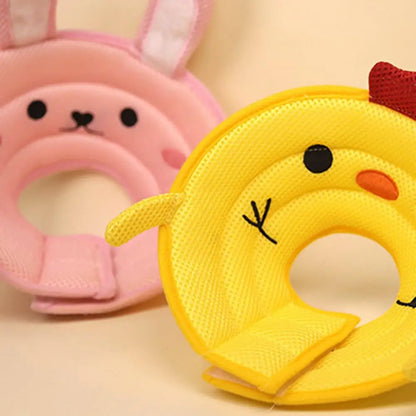 Adjustable soft cotton pet recovery cone for post-surgery healing