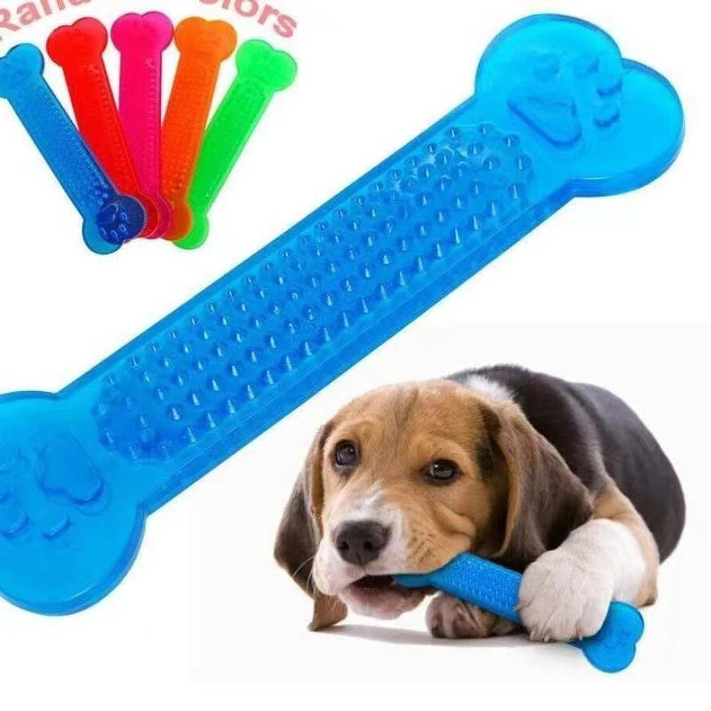 The Pet Paradise | Rubber Bone Dog Chew Toy for Aggressive Chewers - Pet Toothbrush and Dental Care Toy for Puppies and Dogs