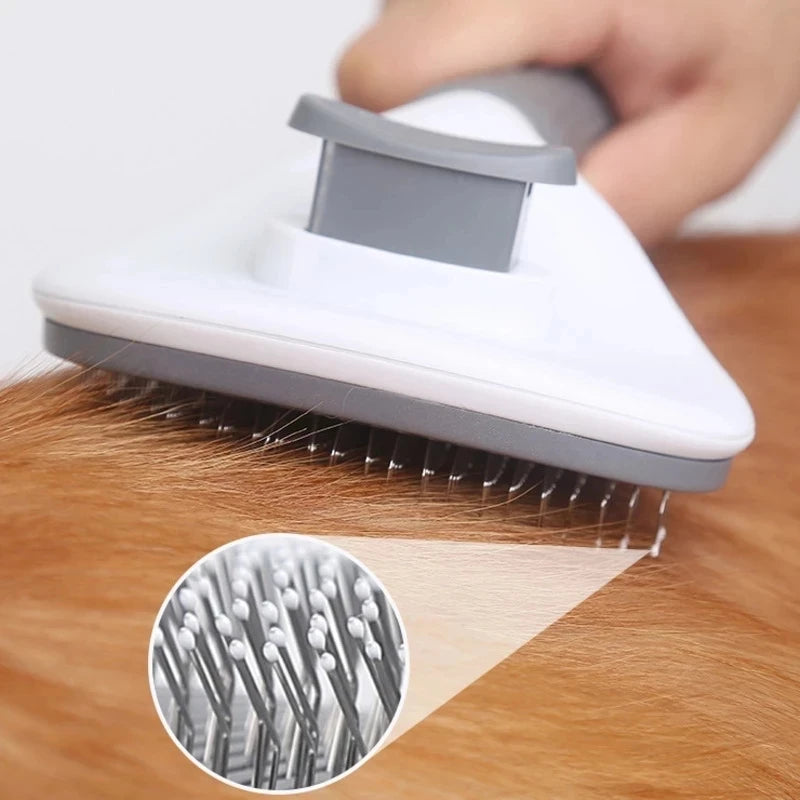 The Pet Paradise | Stainless Steel Pet Grooming Brush - Needle Comb for Cats & Dogs, Long Hair Cleaning & Beauty Accessories