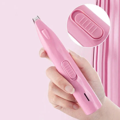 Professional electric dog hair trimmer with ergonomic handle for pet grooming