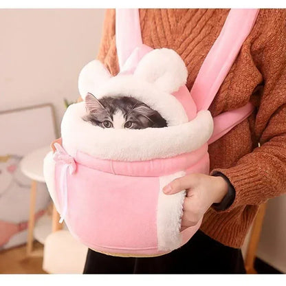 Pet Carrier Bag wearable plush nest backpack for small dogs and cats