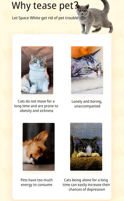 Rechargeable automatic laser toy for interactive cat play