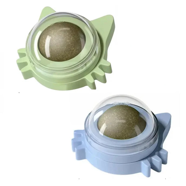 Boules d'herbe à chat à lécher – Jouet à mâcher et friandise pour chats avec effet nettoyant dentaire 