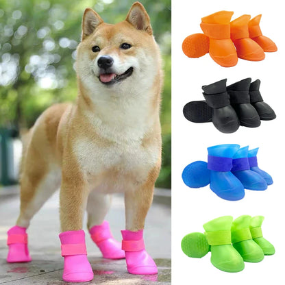 Waterproof anti-slip rain boots for dogs and cats of all sizes