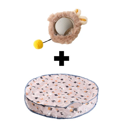 Rechargeable interactive cat toy ball with motion-activated play and smart rolling modes for indoor cats