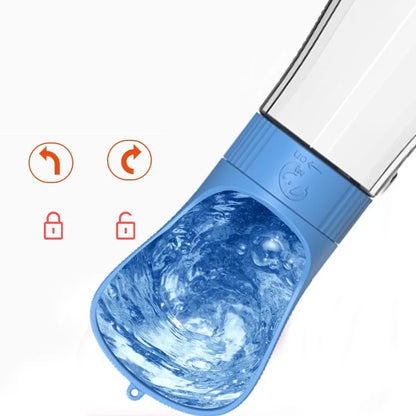 2 in 1 portable dog water bottle and food dispenser for outdoor activities