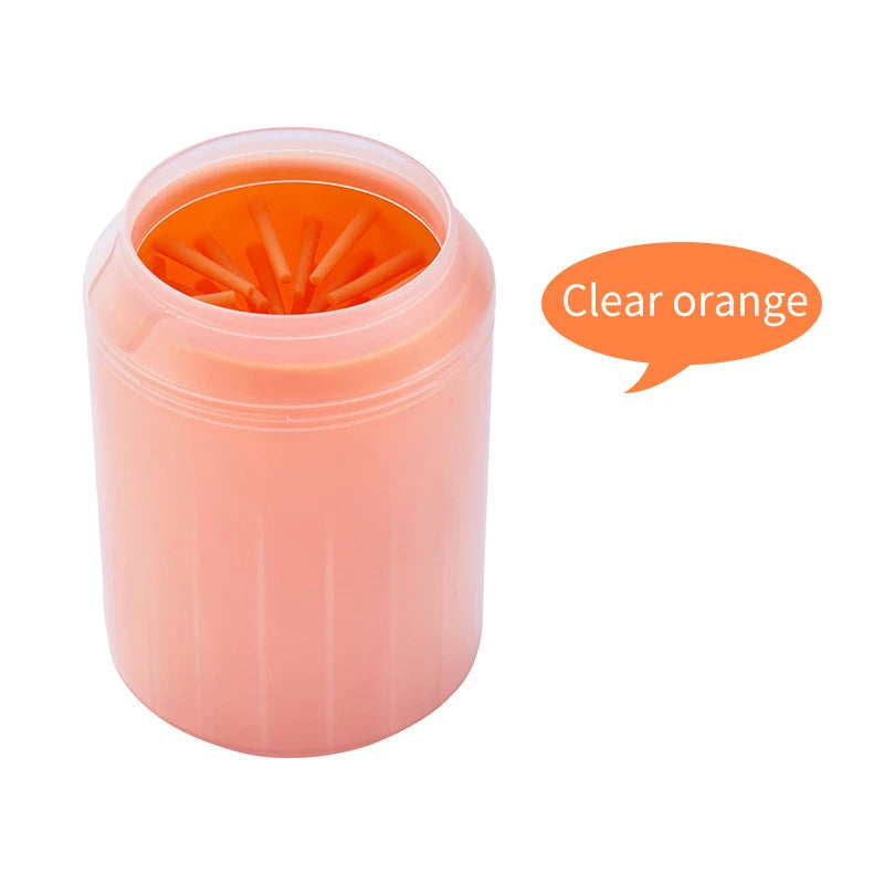 Soft silicone pet paw cleaner cup for cats and dogs, portable and easy to use for quick paw cleaning