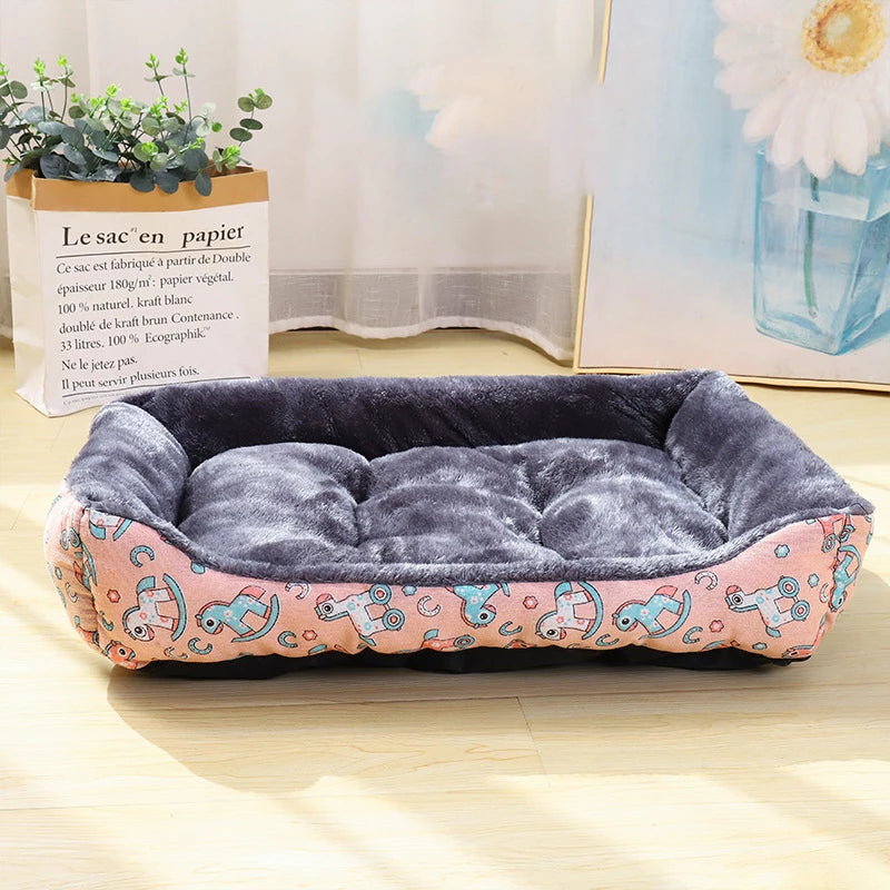 Comfortable pet dog bed sofa mat for dogs and cats, available in multiple sizes and colors, suitable for crates or floor use.