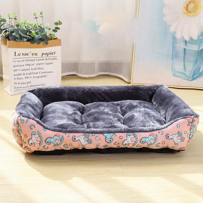 Comfortable pet dog bed sofa mat for dogs and cats, available in multiple sizes and colors, suitable for crates or floor use.