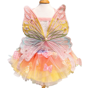 Robe princesse papillon pour animaux de compagnie – Tenue charmante pour les occasions spéciales