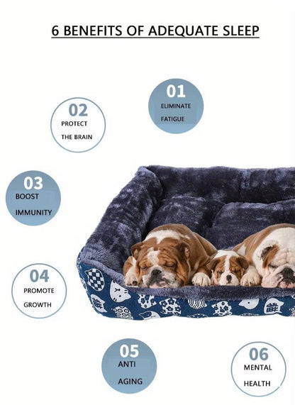 Comfortable pet dog bed sofa mat for dogs and cats, available in multiple sizes and colors, suitable for crates or floor use.