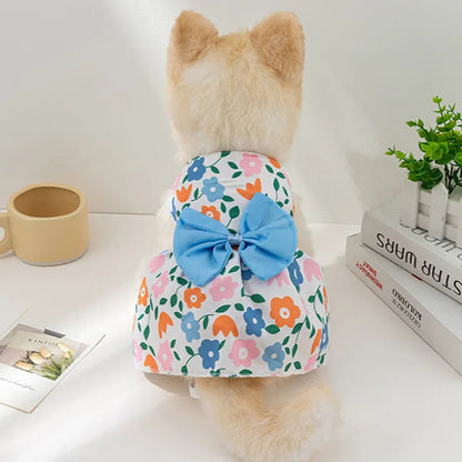 Dog Princess Dress for small dogs and cats – Elegant bowknot and breathable fabric for special occasions