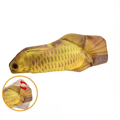 Interactive electric flopping fish cat toy with rechargeable battery