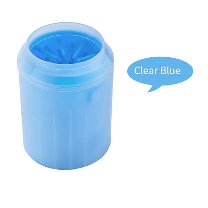 Silicone pet foot wash cup with soft bristles for cleaning dog and cat paws