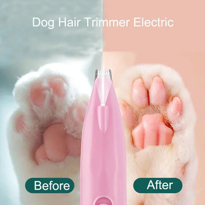 Professional electric dog hair trimmer with ergonomic handle for pet grooming