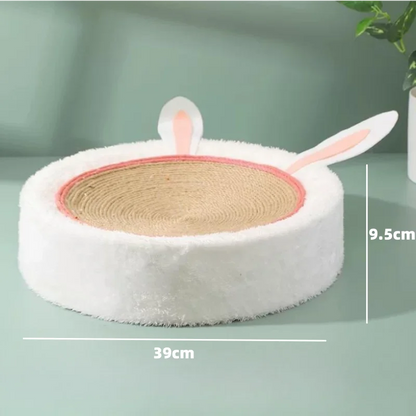 2-in-1 cat scratcher and bed with recyclable bowl-shaped sisal surface