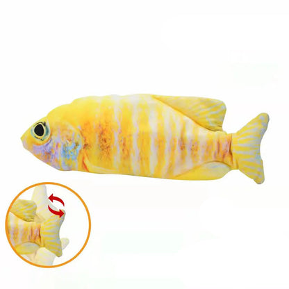 Interactive electric flopping fish cat toy with rechargeable battery
