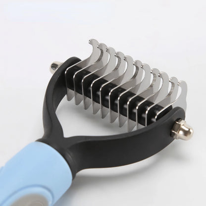 Pet Fur Knot Cutter Brush for dogs and cats – Dual-sided design for shedding and tangle-free grooming