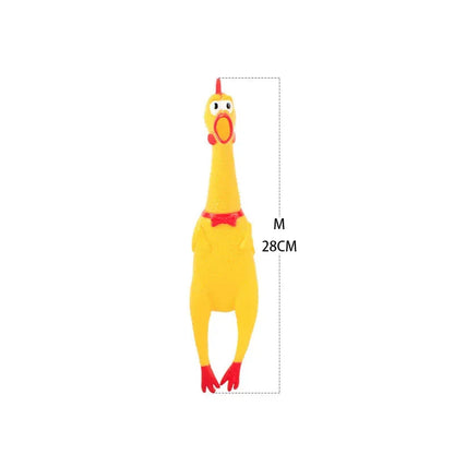 Funny squeaky screaming chicken chew toy for dogs made from durable PVC