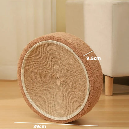2-in-1 cat scratcher and bed with recyclable bowl-shaped sisal surface