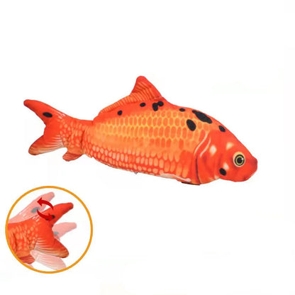Interactive electric flopping fish cat toy with rechargeable battery