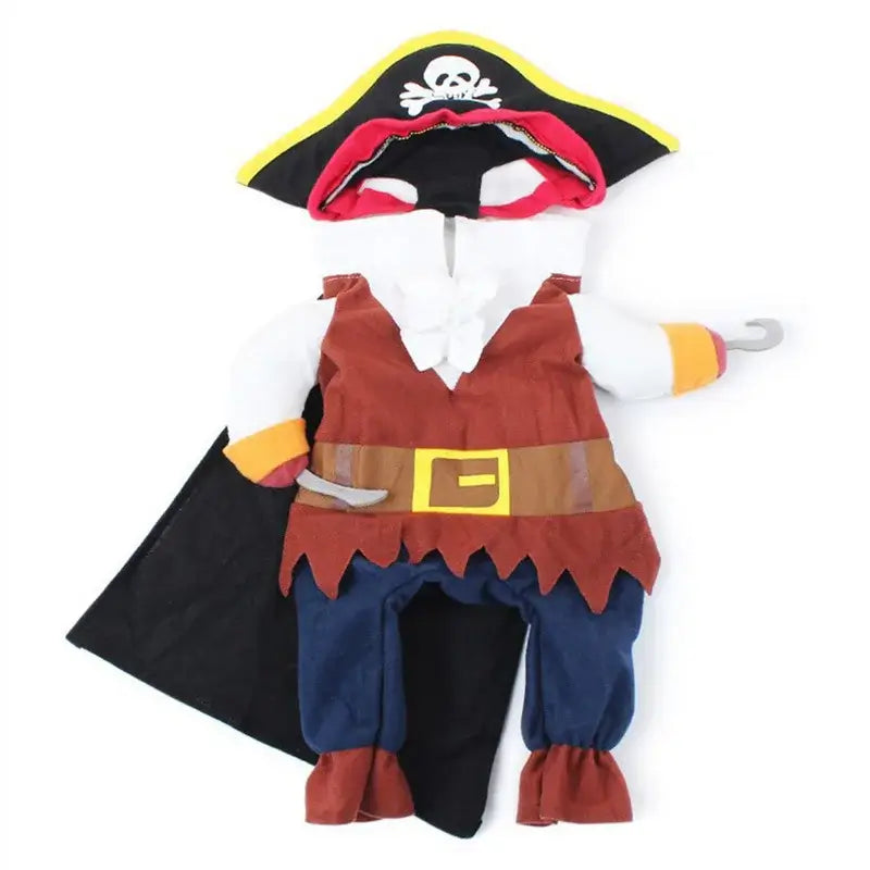 Pirate dog costume, Halloween dog outfit, corsair jacket for dogs, funny dog costume