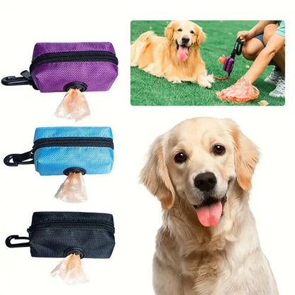 Biodegradable dog poop bags with dispenser, eco-friendly and leak-proof pet waste solution for dog owners.