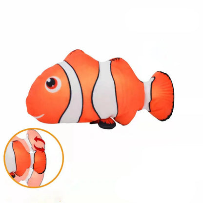 Interactive electric flopping fish cat toy with rechargeable battery