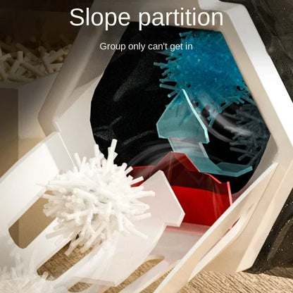 Cat litter scoop with built-in trash can for quick and hygienic waste disposal