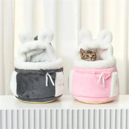 Pet Carrier Bag wearable plush nest backpack for small dogs and cats