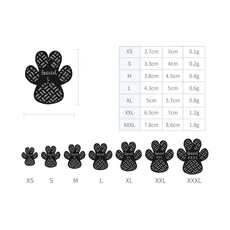 4-Pack Dog Anti Slip Paw Grips made of cloth and silicone for paw protection, available in black and pink.