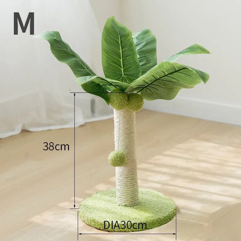 The Pet Paradise | Sisal Coconut Tree Cat Scratching Post - Indoor Claw Sharpener & Kitten Climbing Toy