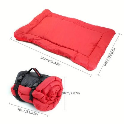 Waterproof anti-slip dog bed cushion ideal for home, crate, or outdoor use, featuring durable fabric and non-slip base for dry, secure rest.