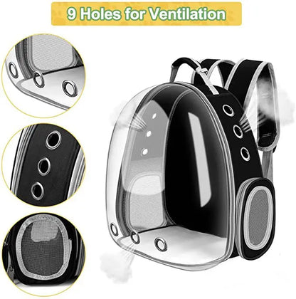 Breathable pet travel backpack carrier for small dogs and cats