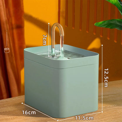 Smart ultra-quiet pet water fountain with filter and burnout protection for cats and dogs