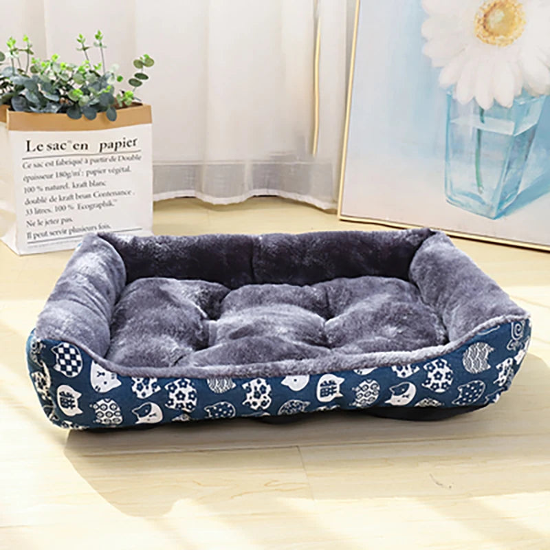 Comfortable pet dog bed sofa mat for dogs and cats, available in multiple sizes and colors, suitable for crates or floor use.