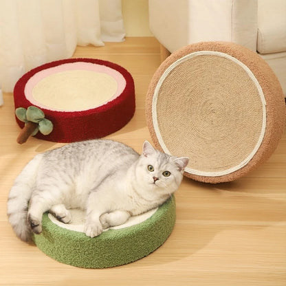 2-in-1 cat scratcher and bed with recyclable bowl-shaped sisal surface